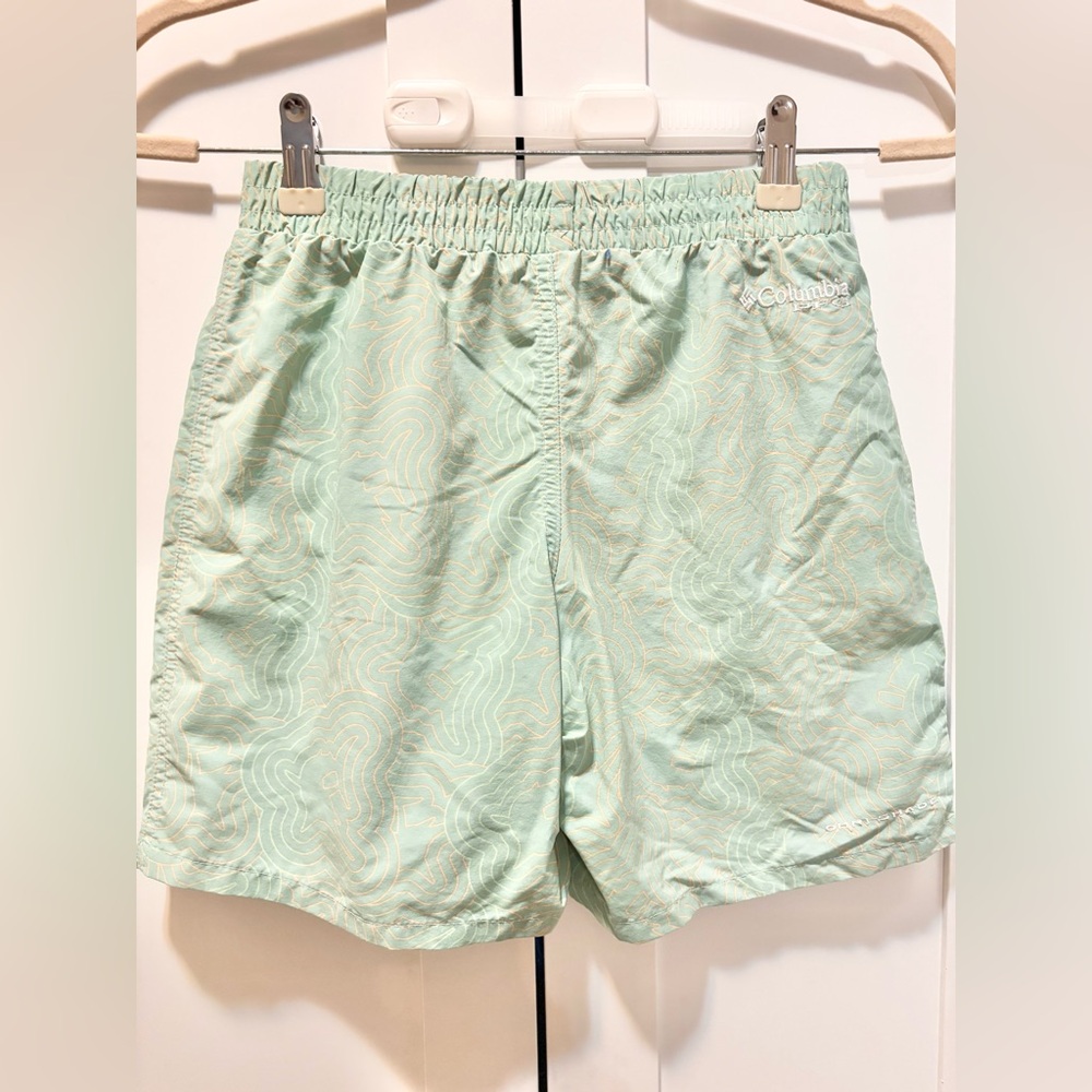 Columbia Mint Green Topographic Performance Shorts